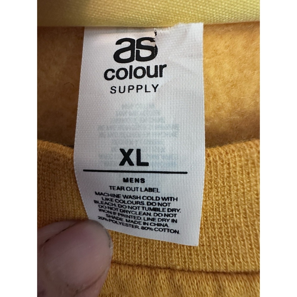 NWOT Burt's Bees Chapstick Promo XL Golden Yellow Fleece Crew Neck Sweatshirt - Picture 10 of 14